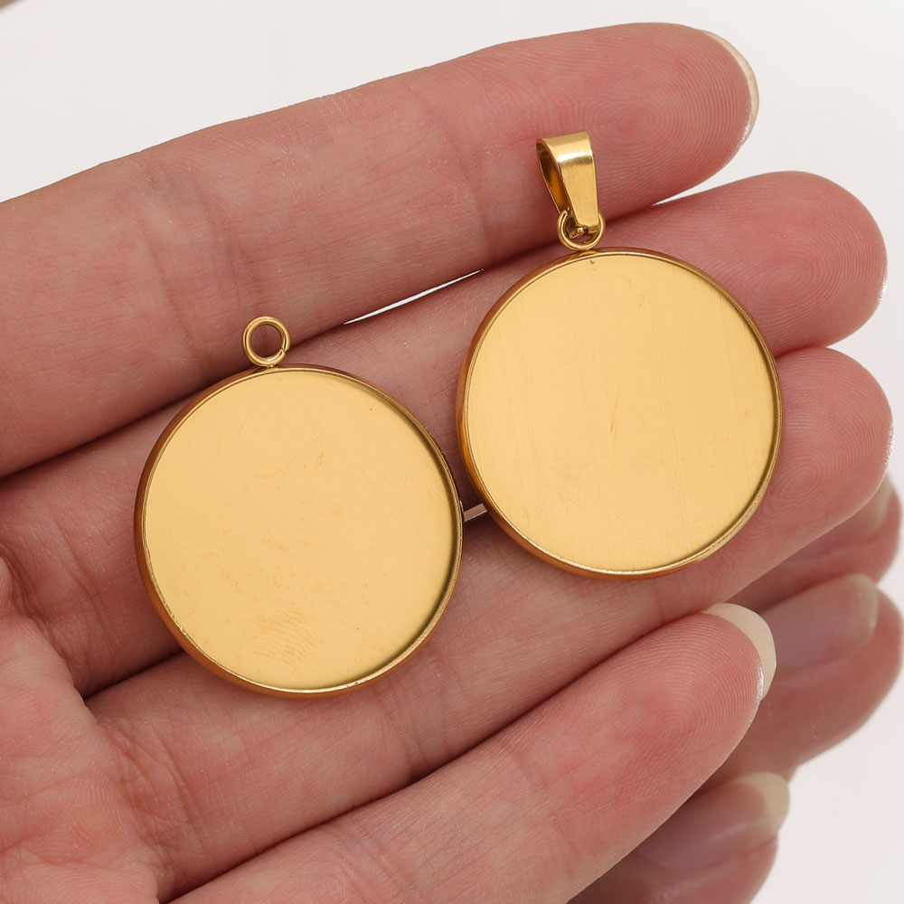 10pcs Stainless Steel Gold Pen - Pendant Blank Bezel incelemesi ve fiyatı