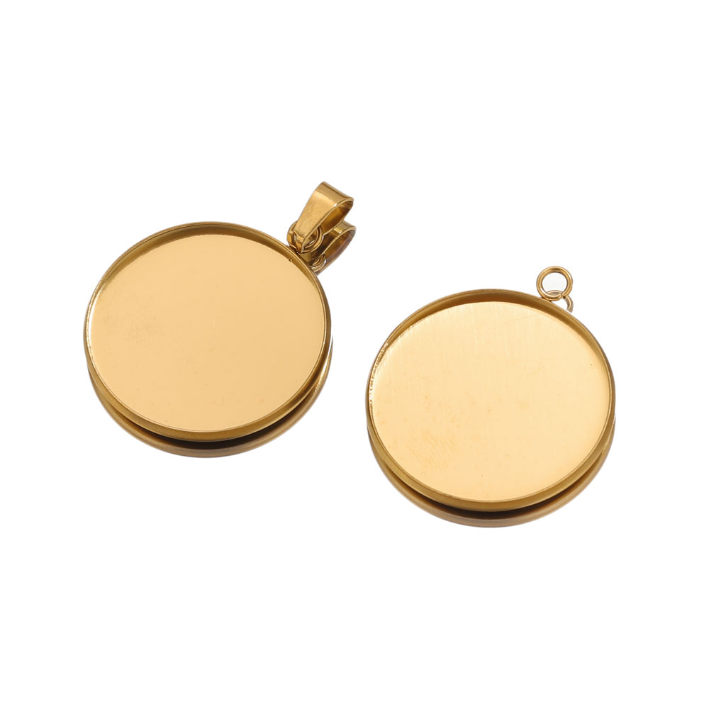 10pcs Stainless Steel Gold Pen - Pendant Blank Bezel incelemesi ve fiyatı