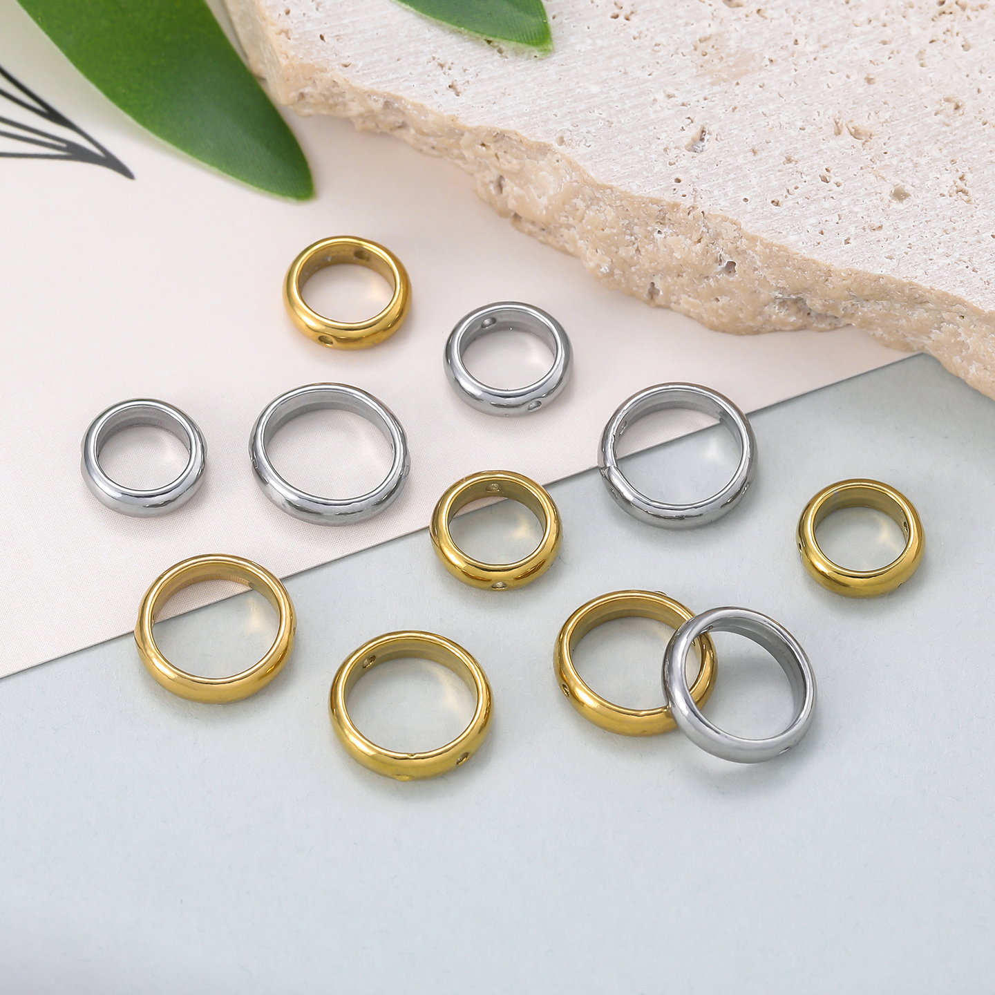 5pcs/lot Stainless Steel Two H - Pendant Blank Bezel incelemesi ve fiyatı