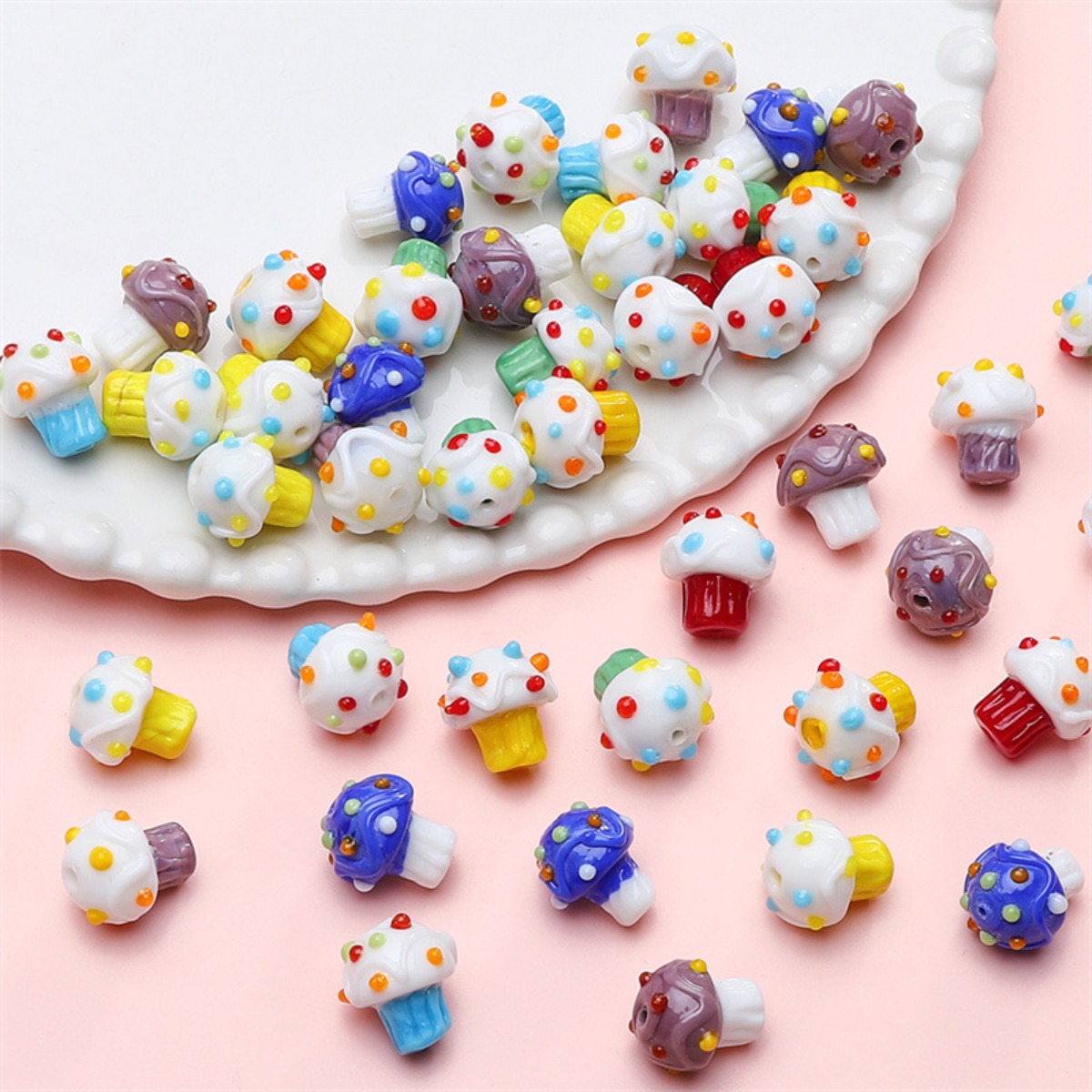 SW13 1Pcs 15mm Glass Beads Ice - Jewelry Making For Couples incelemesi ve fiyatı