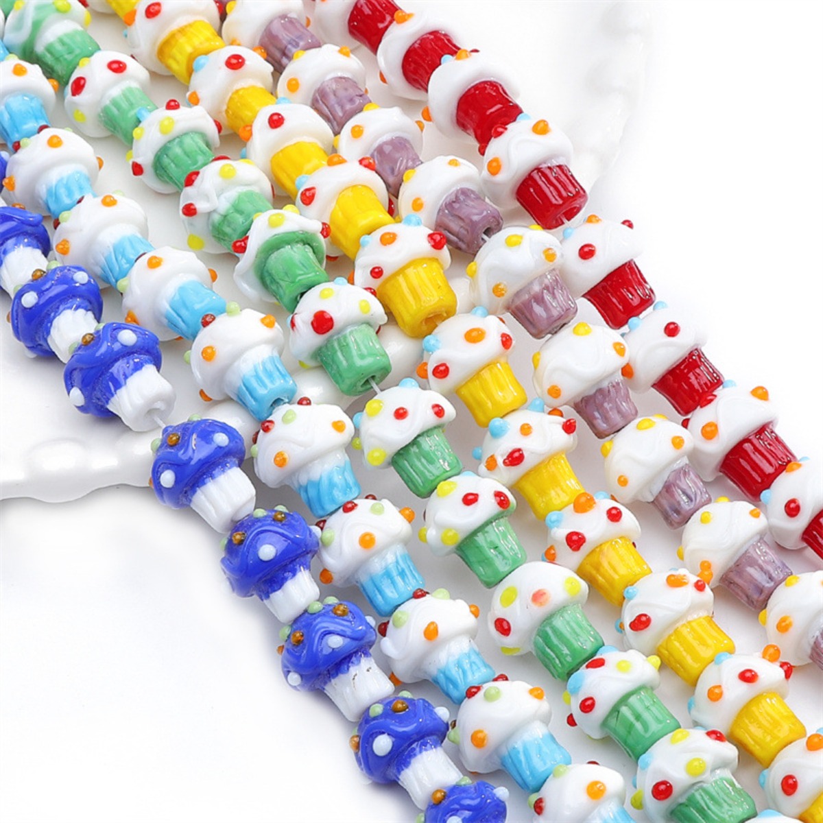 SW13 1Pcs 15mm Glass Beads Ice - Jewelry Making For Couples incelemesi ve fiyatı