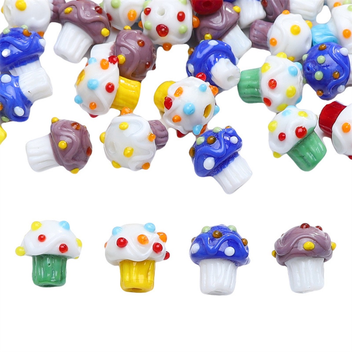 SW13 1Pcs 15mm Glass Beads Ice - Jewelry Making For Couples incelemesi ve fiyatı