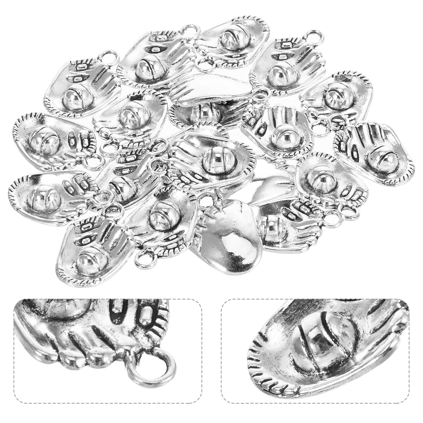 20Pcs Vintage Alloy Baseball G - Jewelry Making Gloves incelemesi ve fiyatı