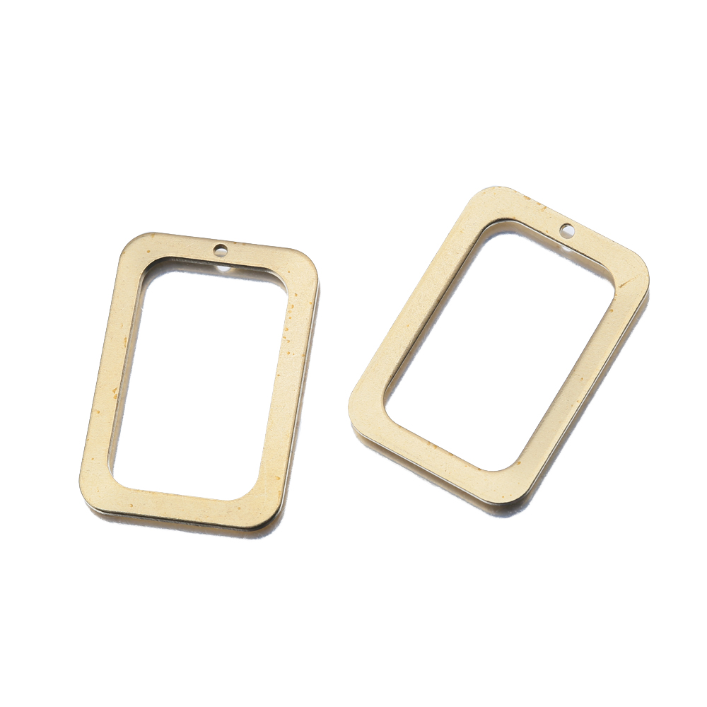 10Pcs Raw Brass Rectangle Holl - Jewelry Making Mold incelemesi ve fiyatı