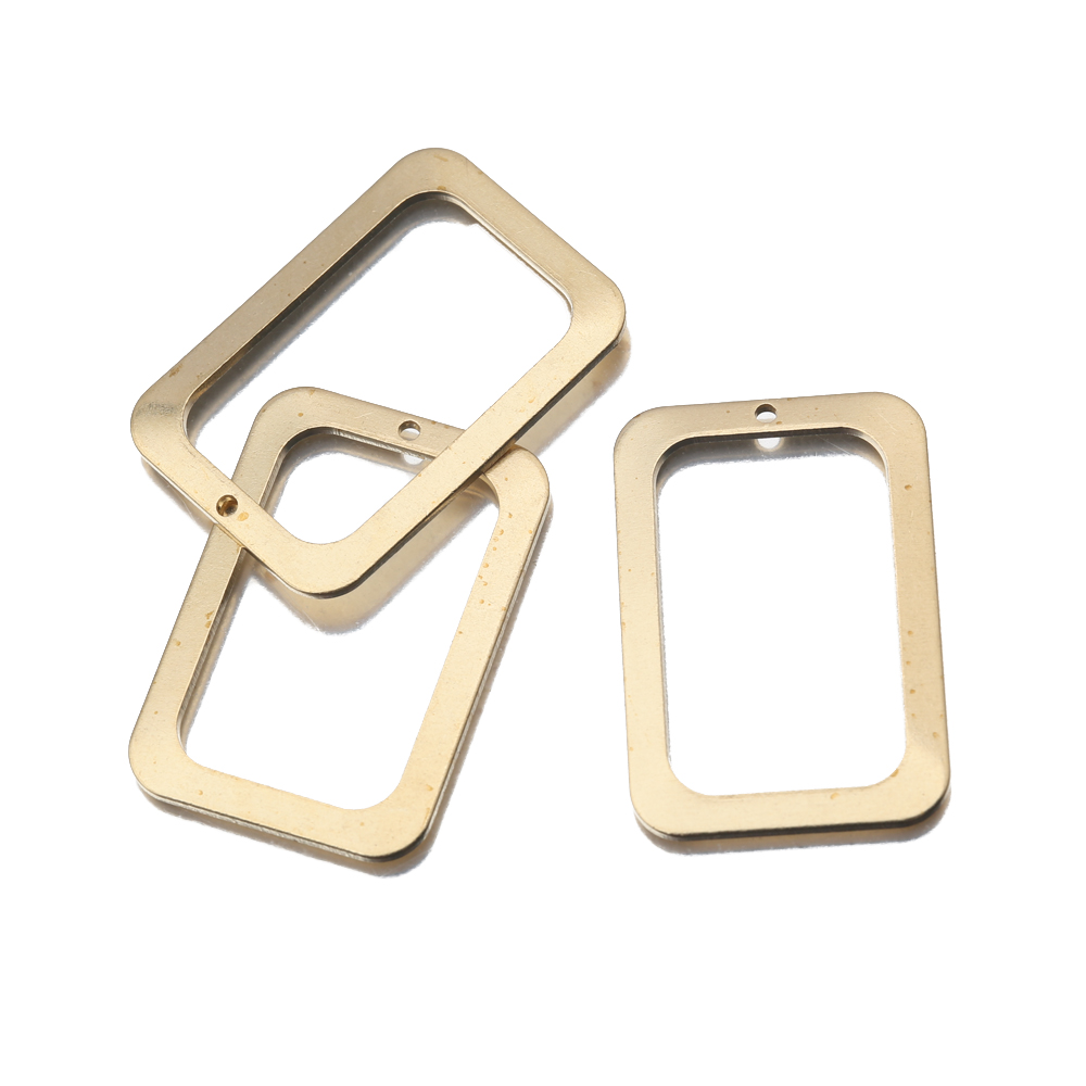 10Pcs Raw Brass Rectangle Holl - Jewelry Making Mold incelemesi ve fiyatı