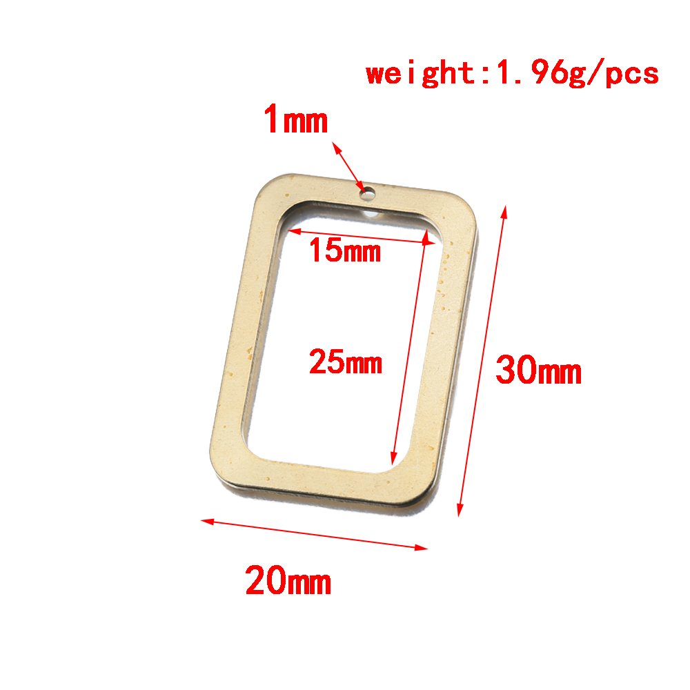 10Pcs Raw Brass Rectangle Holl - Jewelry Making Mold incelemesi ve fiyatı