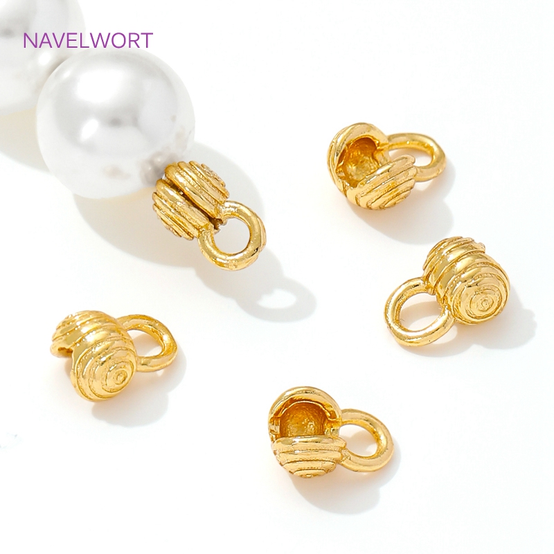 18K Gold Plated Brass Crimp Be - Jewelry Making Items incelemesi ve fiyatı