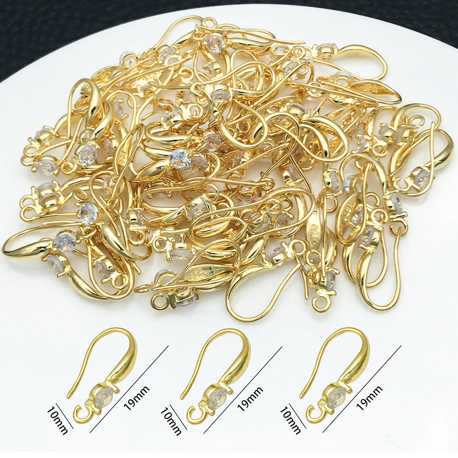 3pcs 10x19mm with Zircon Earri - Jewelry Making Wire incelemesi ve fiyatı