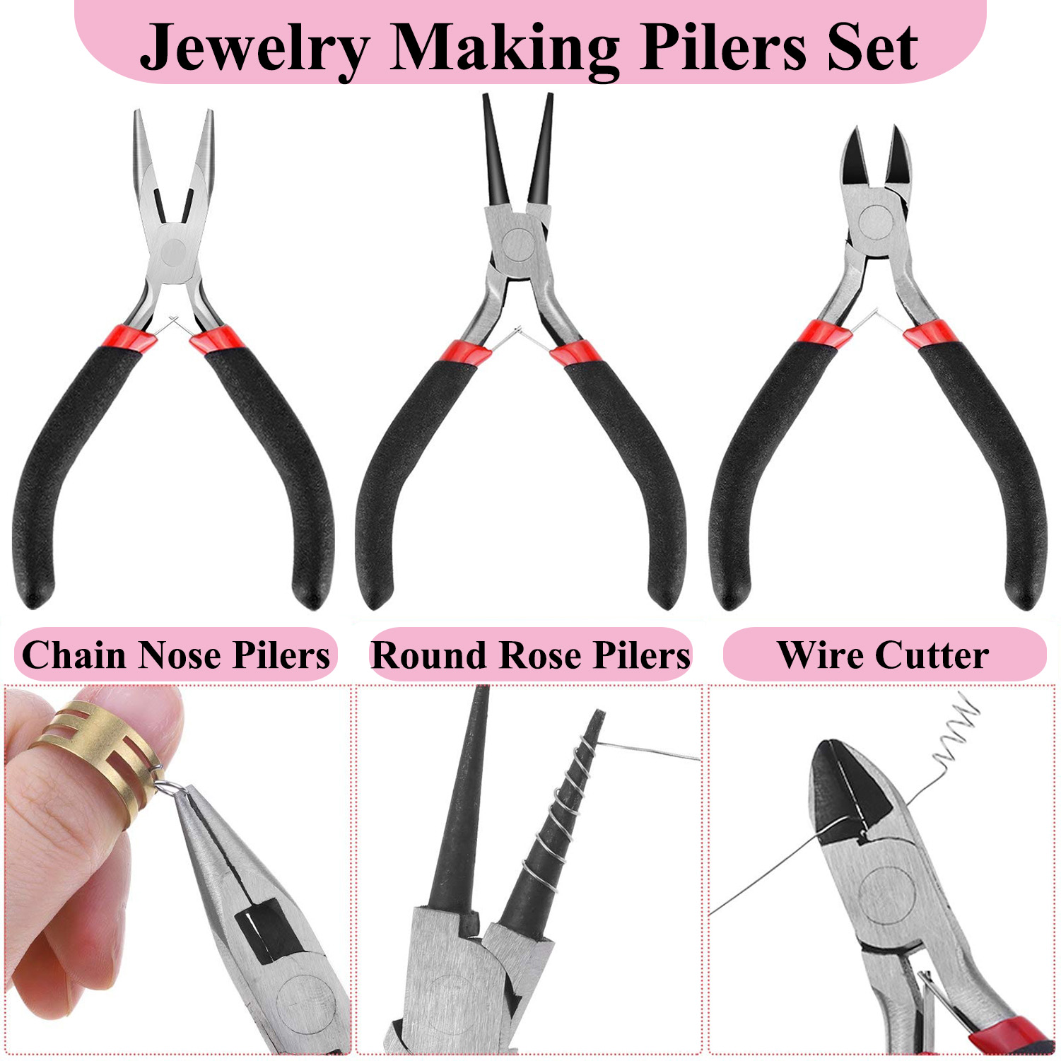 24Pcs Jewelry Making Tools Kit - Jewelry Making Round Nose Pliers incelemesi ve fiyatı