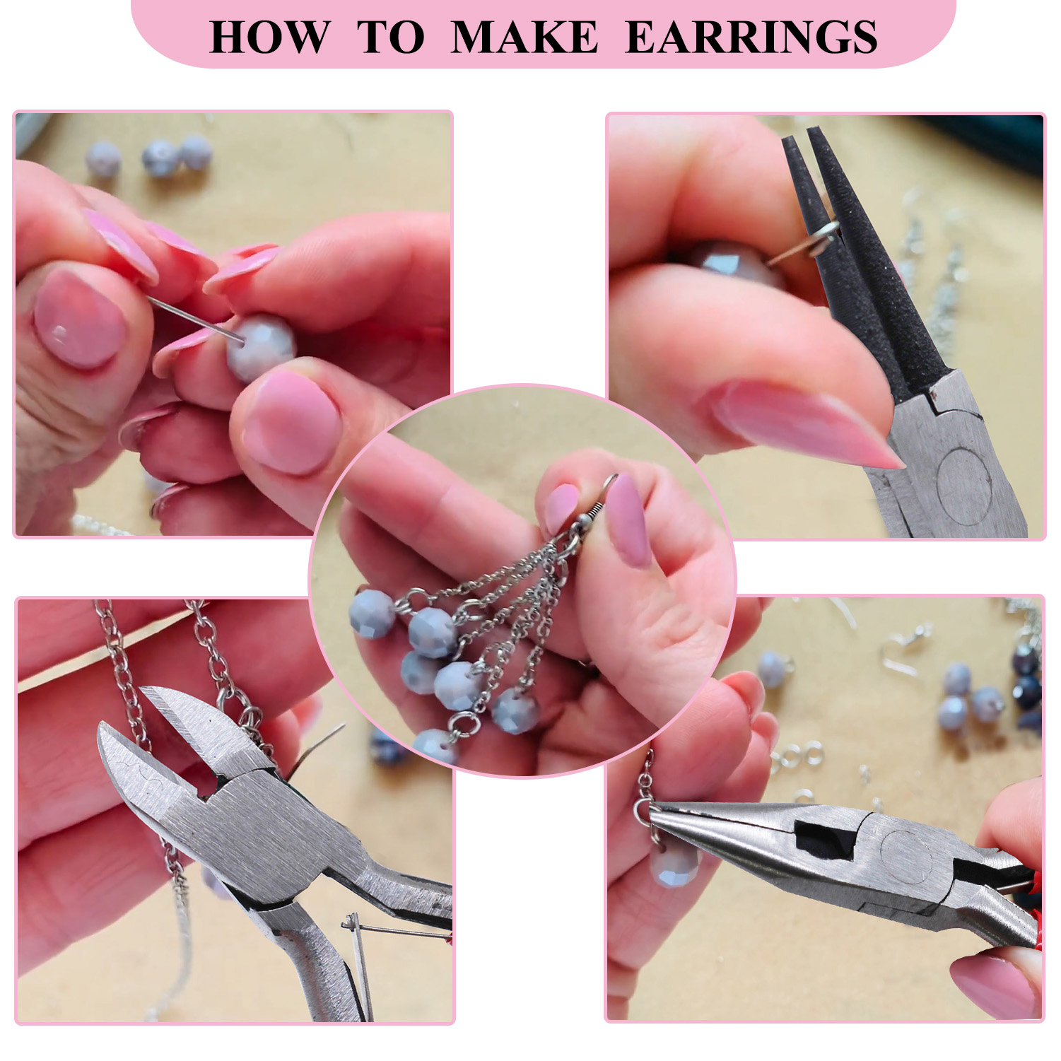 24Pcs Jewelry Making Tools Kit - Jewelry Making Round Nose Pliers incelemesi ve fiyatı