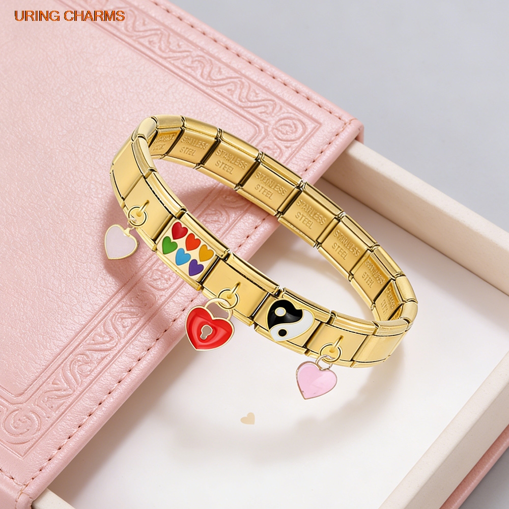 URING Elastic Charm Gold Color - Jewelry Making For Couples incelemesi ve fiyatı