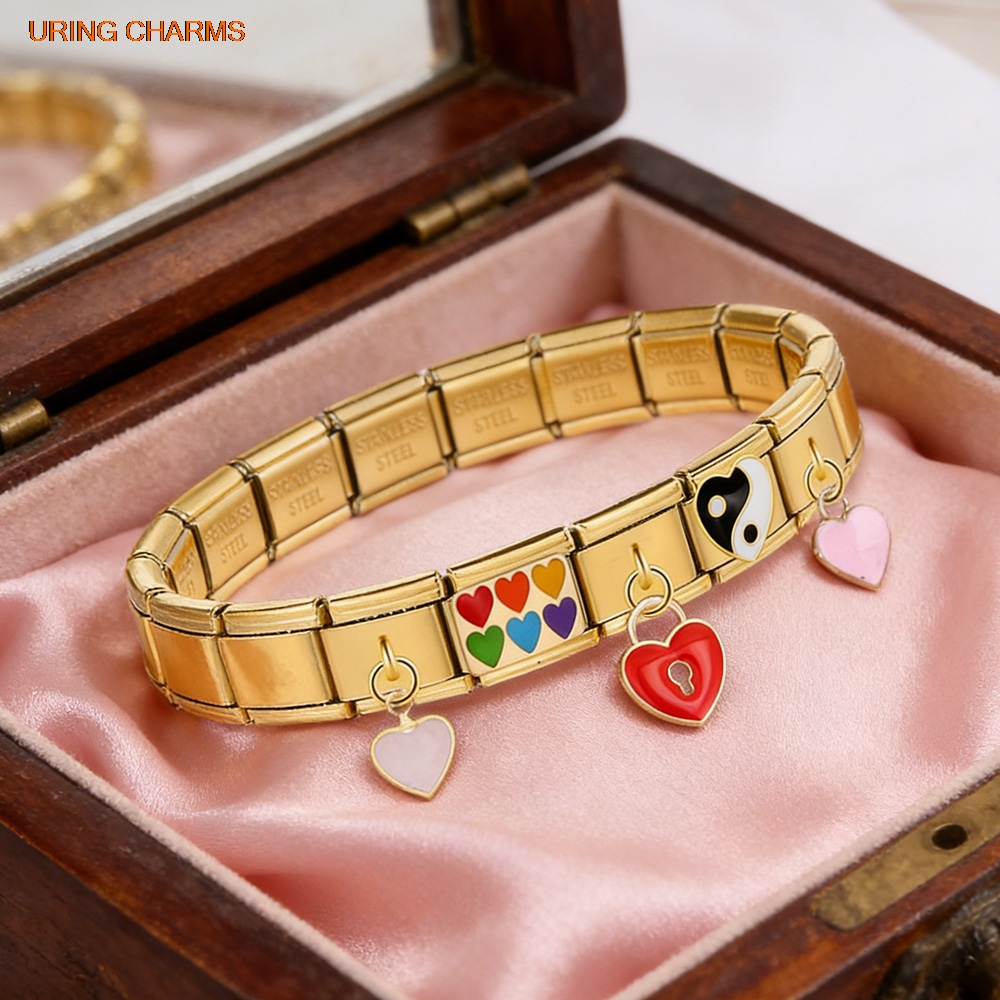 URING Elastic Charm Gold Color - Jewelry Making For Couples incelemesi ve fiyatı