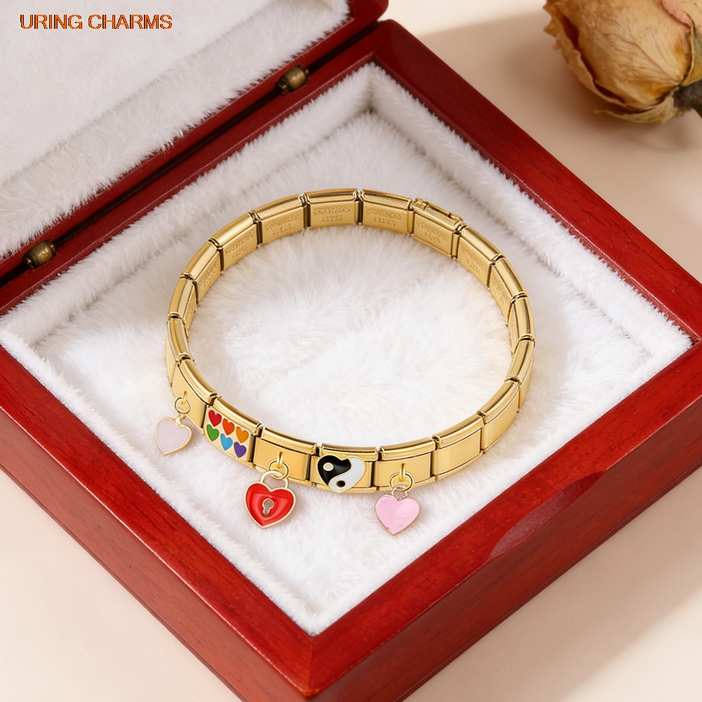URING Elastic Charm Gold Color - Jewelry Making For Couples incelemesi ve fiyatı