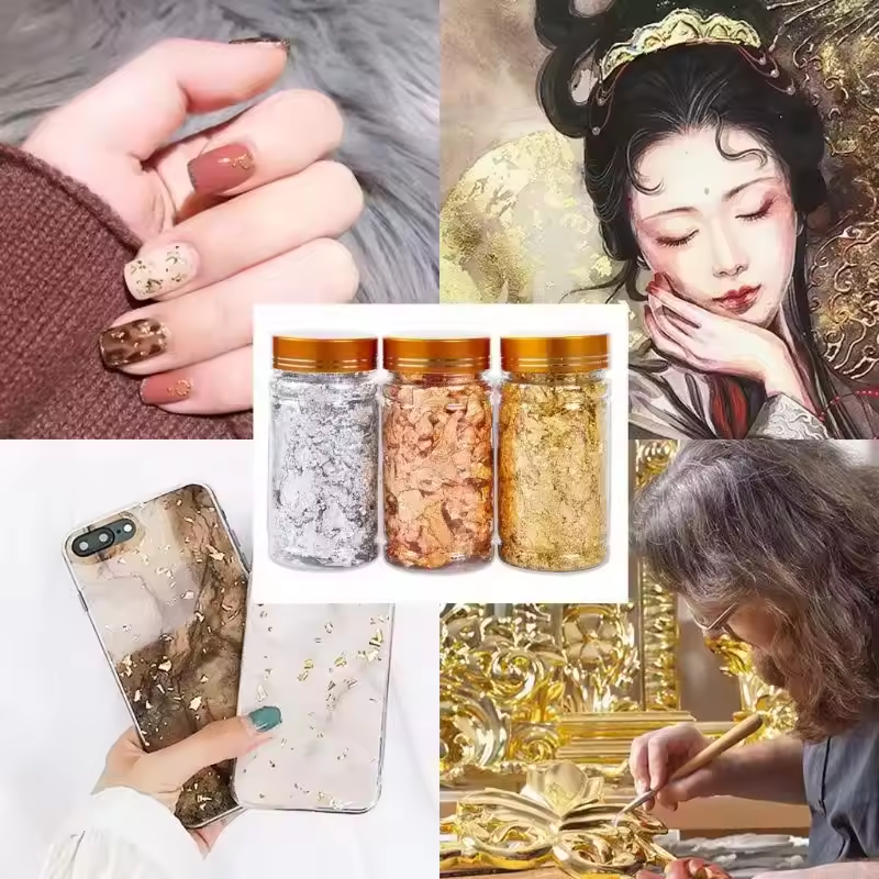 Metallic Foil Flakes Golden Si - Jewelry Making Event incelemesi ve fiyatı