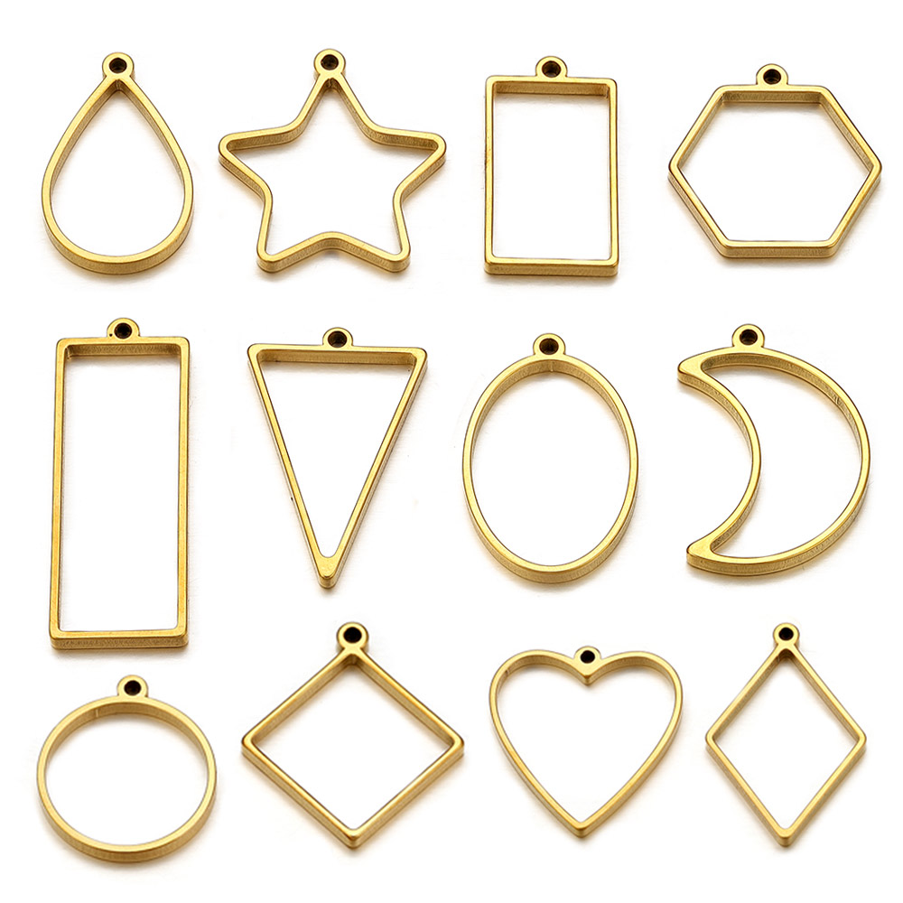 10pcs Stainless Steel Geometri - Jewelry Making Mold incelemesi ve fiyatı