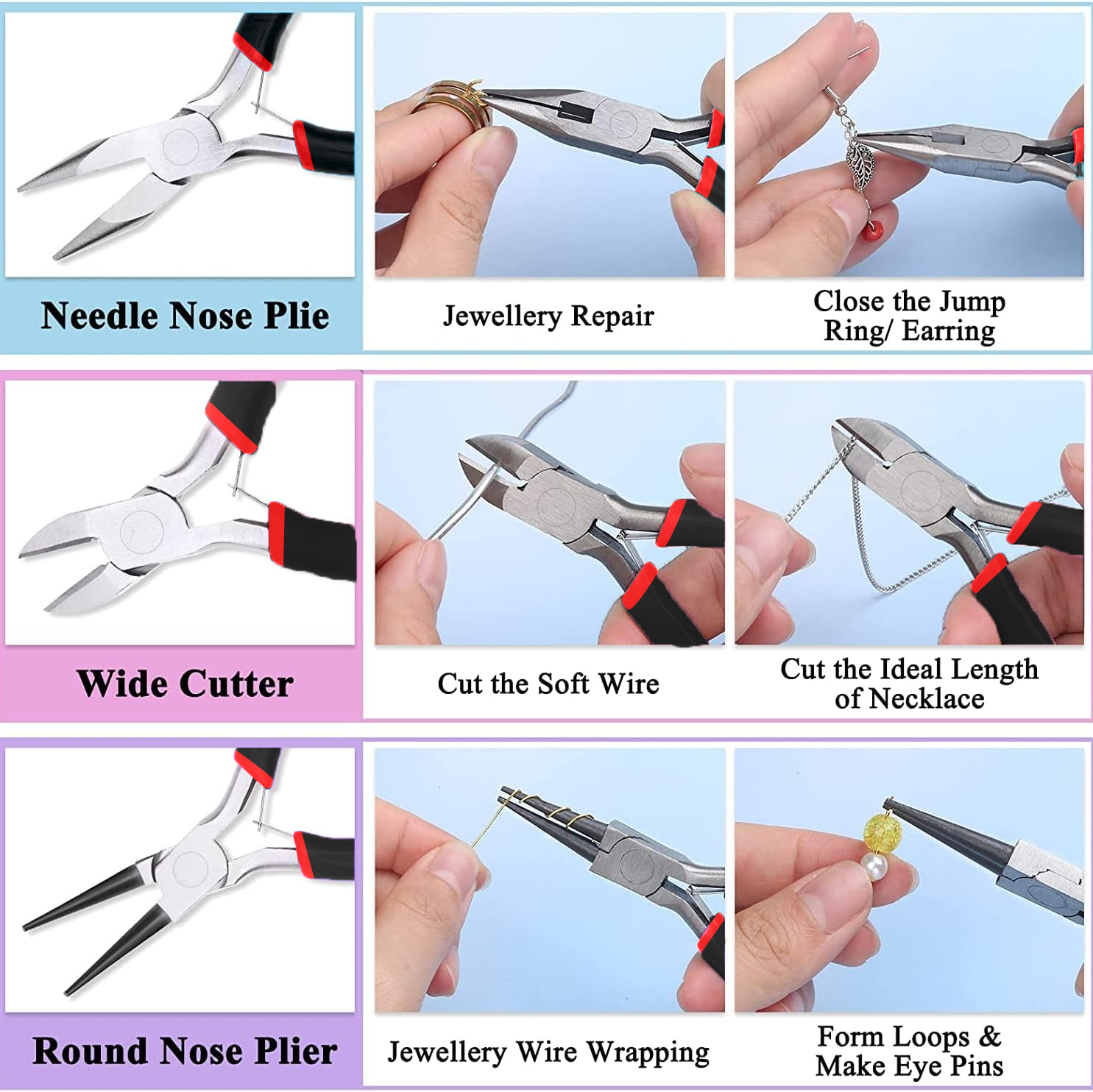3pcs Jewelry Making Pliers Set - Jewelry Plier Set incelemesi ve fiyatı