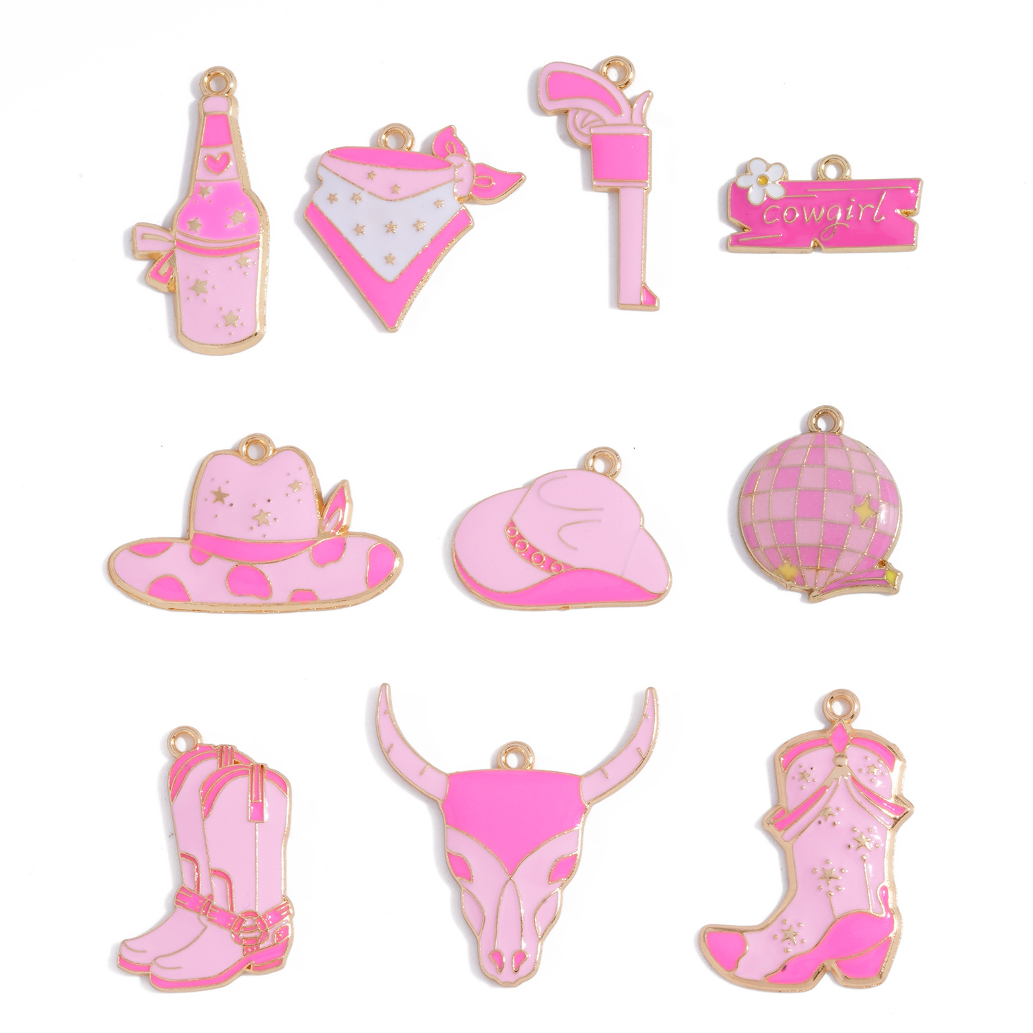 Cowboy Cowgirl Enamel Charms A - Jewelry Making Event incelemesi ve fiyatı