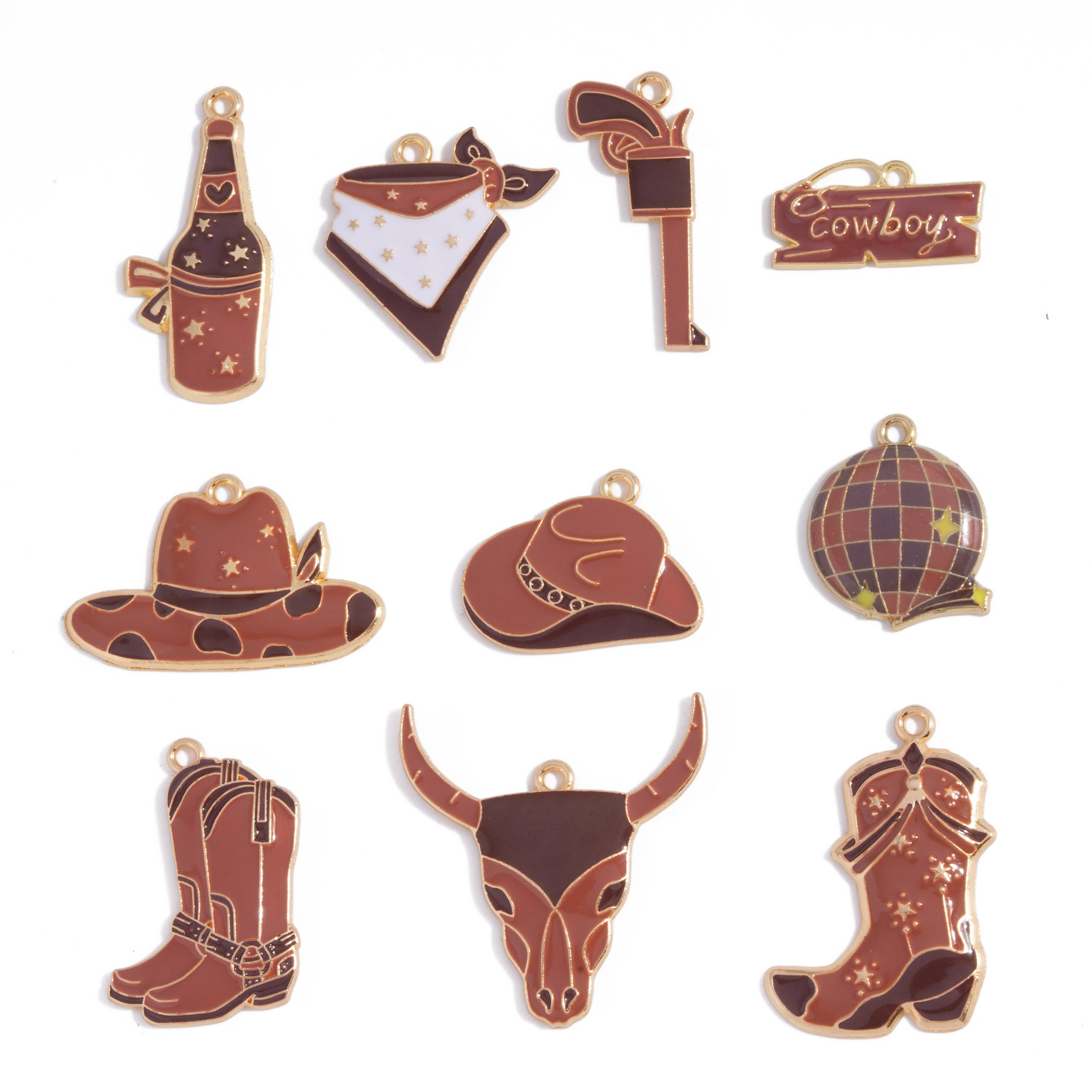 Cowboy Cowgirl Enamel Charms A - Jewelry Making Event incelemesi ve fiyatı