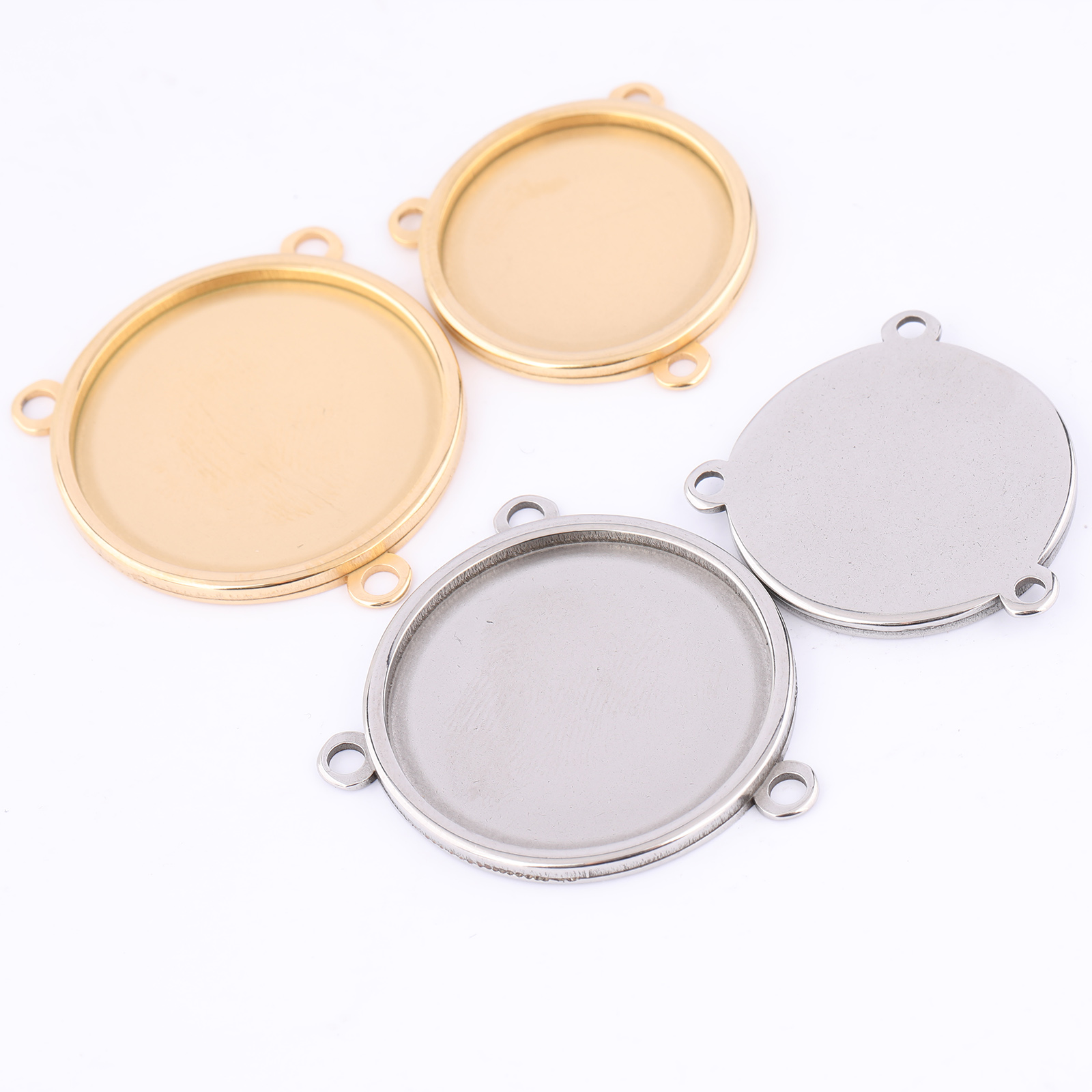 5pcs Stainless Steel Gold Plat - Pendant Blank Bezel incelemesi ve fiyatı