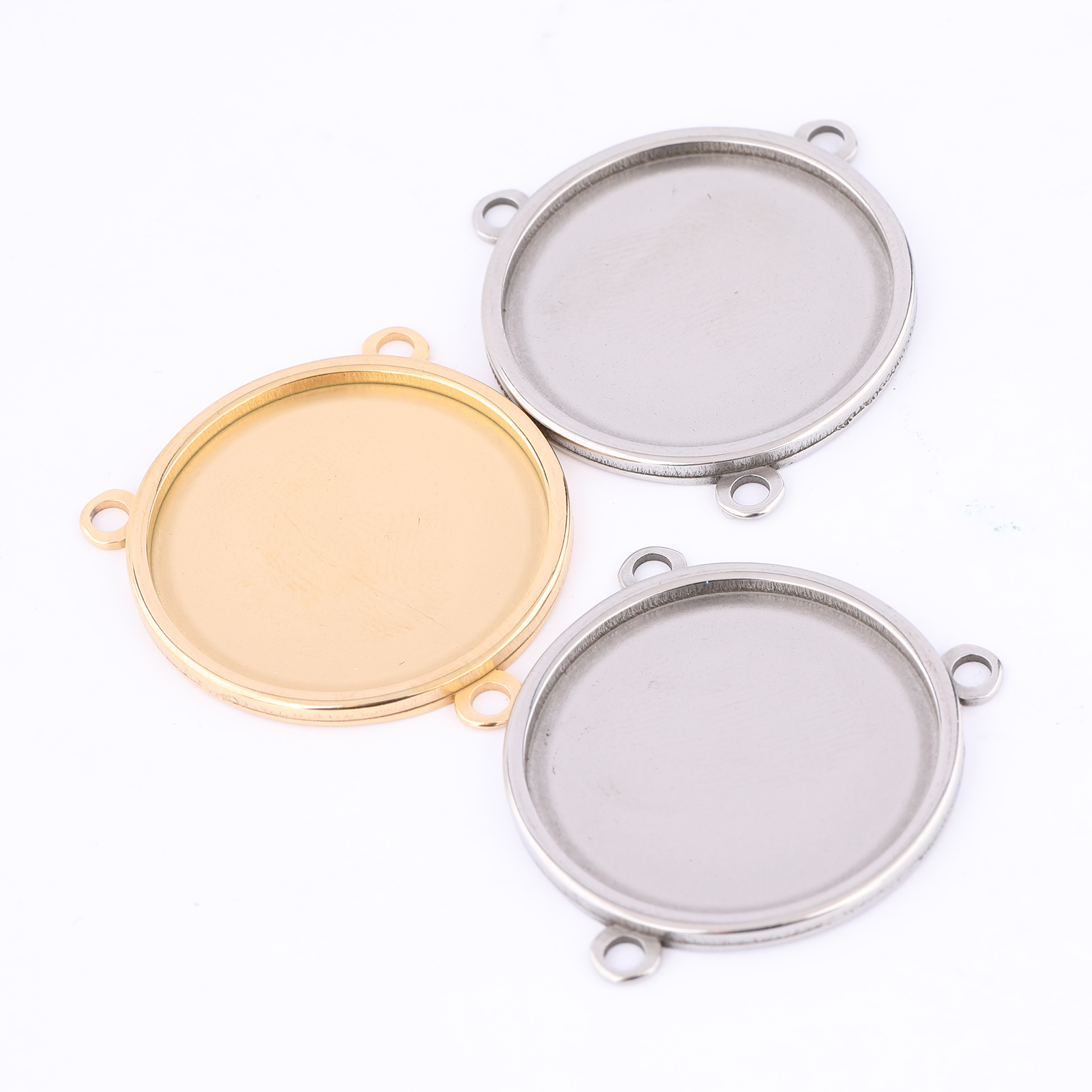 5pcs Stainless Steel Gold Plat - Pendant Blank Bezel incelemesi ve fiyatı