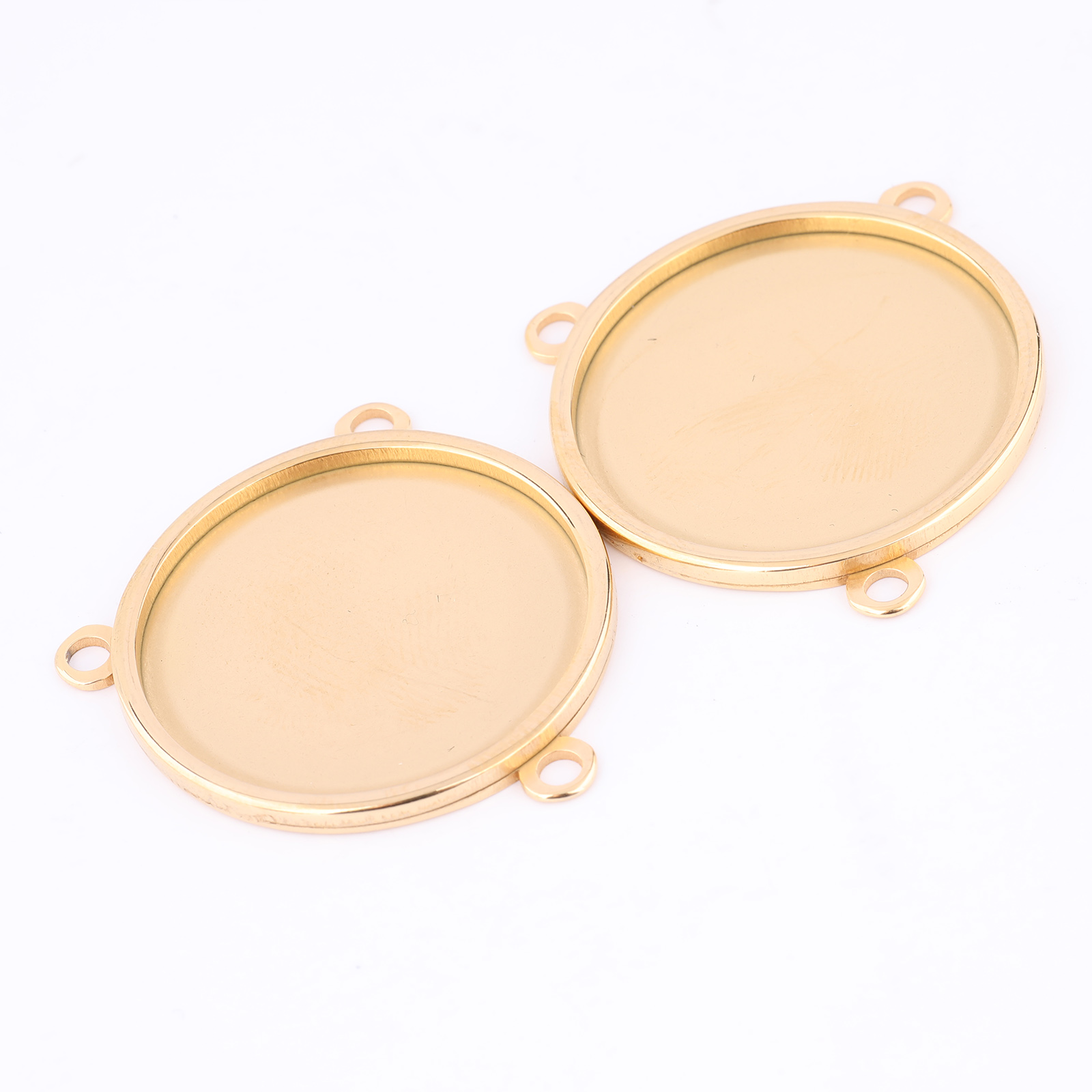 5pcs Stainless Steel Gold Plat - Pendant Blank Bezel incelemesi ve fiyatı