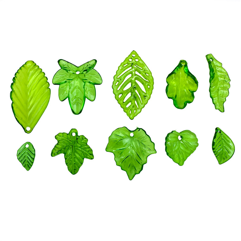 about 20pcs Green Acrylic Leaf - Jewelry Making Event incelemesi ve fiyatı