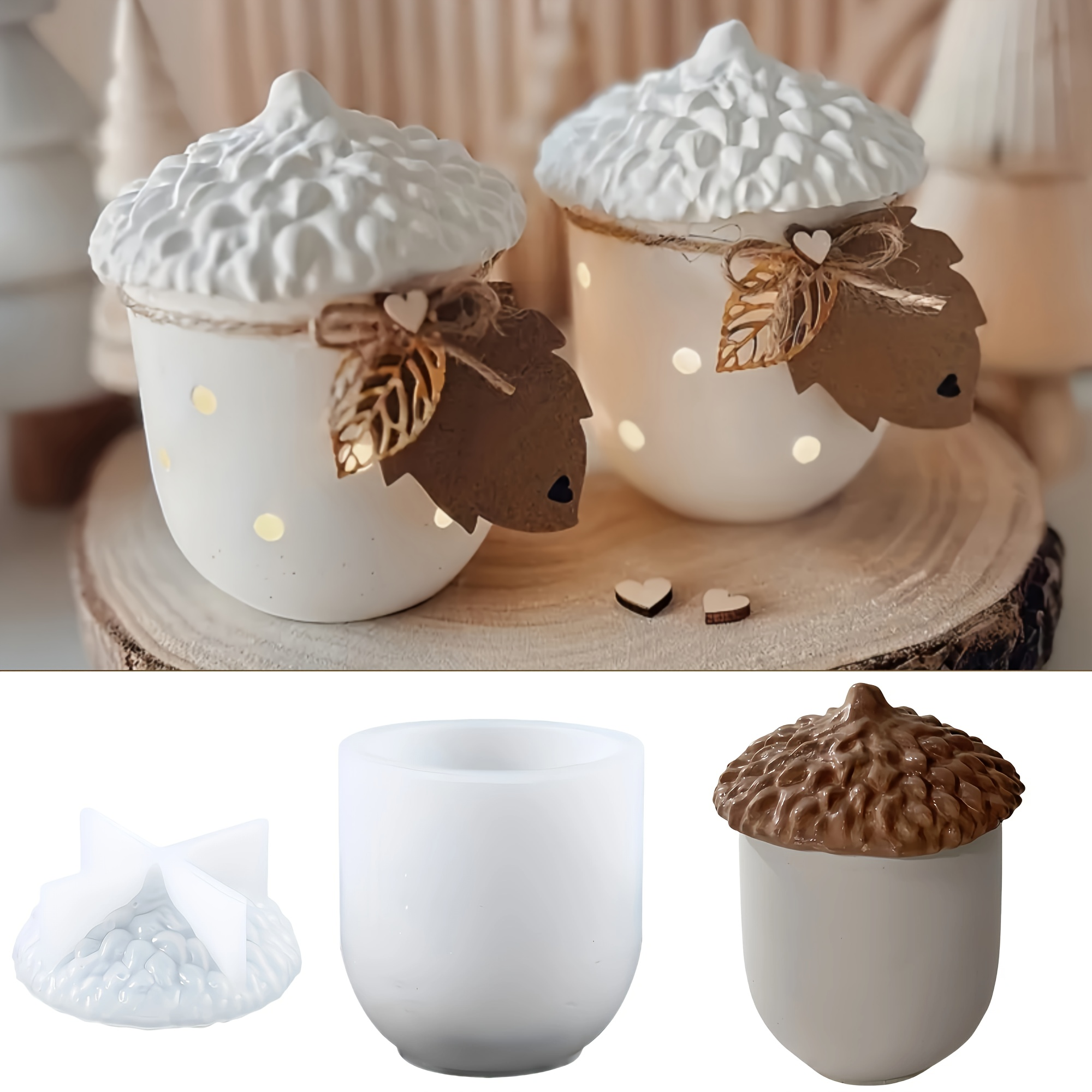 1pc Acorn and Pinecone Jar Sil - Jewelry Making Mold incelemesi ve fiyatı