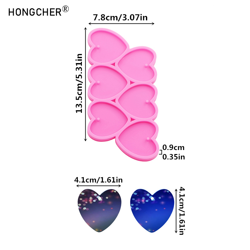 Shiny mirror love epoxy resin  - Jewelry Making Mold incelemesi ve fiyatı